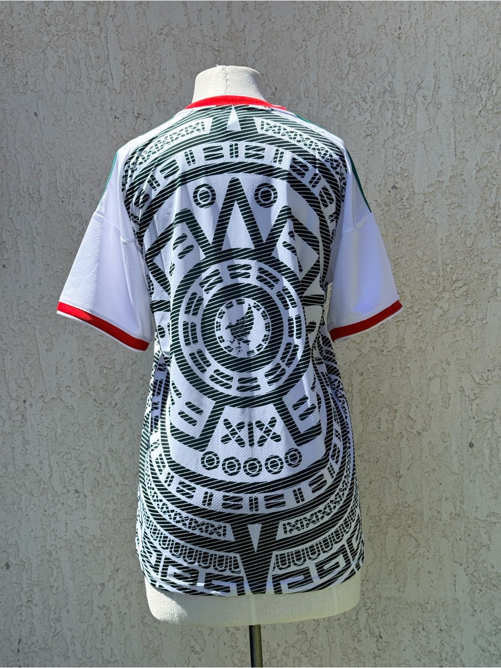 Mexico 1998 World Cup Retro Away Jersey • Aztec Calendar White Soccer Shirt - Picture 4 of 6